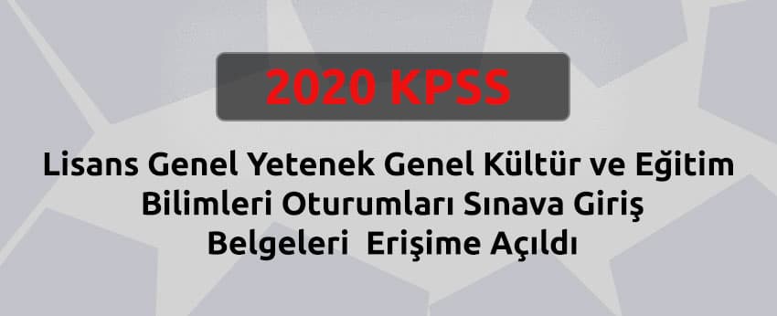 KPSS Lisans Genel Yetenek-Genel Kültür, Eğitim Bilimleri sınav (giriş belgesi) yerleri açıklandı