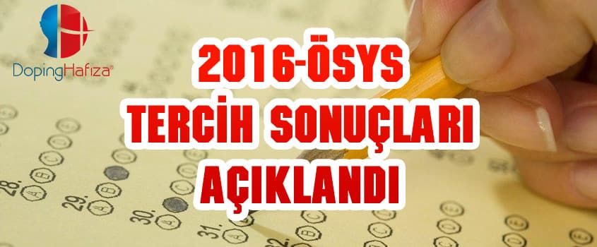 2016-ÖSYS tercih sonuçları açıklandı